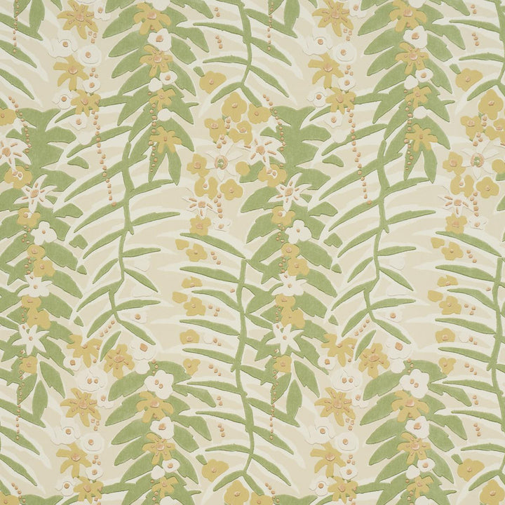 Ashbee Botanical Citron 5016251 by Schumacher Designer Wallpaper Craft Revival 27.0" - Swanky Fabrics -