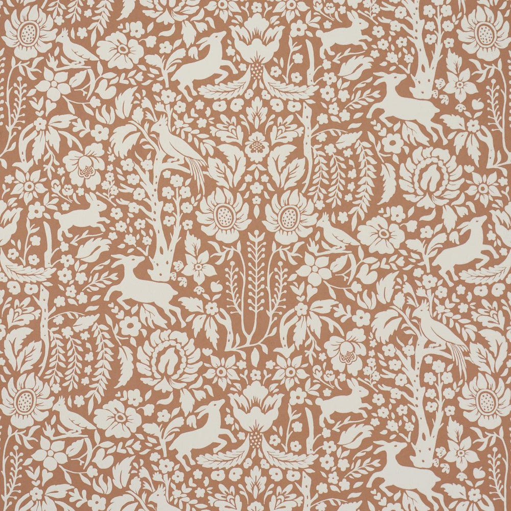 Deerfield Spice 5016262 by Schumacher Designer Wallpaper Craft Revival 13.5" - Swanky Fabrics -