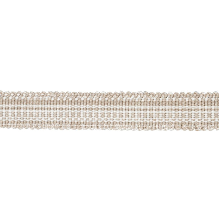 Cotton Stri Tape Narrow Sand 83951 by Schumacher Designer Trim Patterson Flynn - Swanky Fabrics -