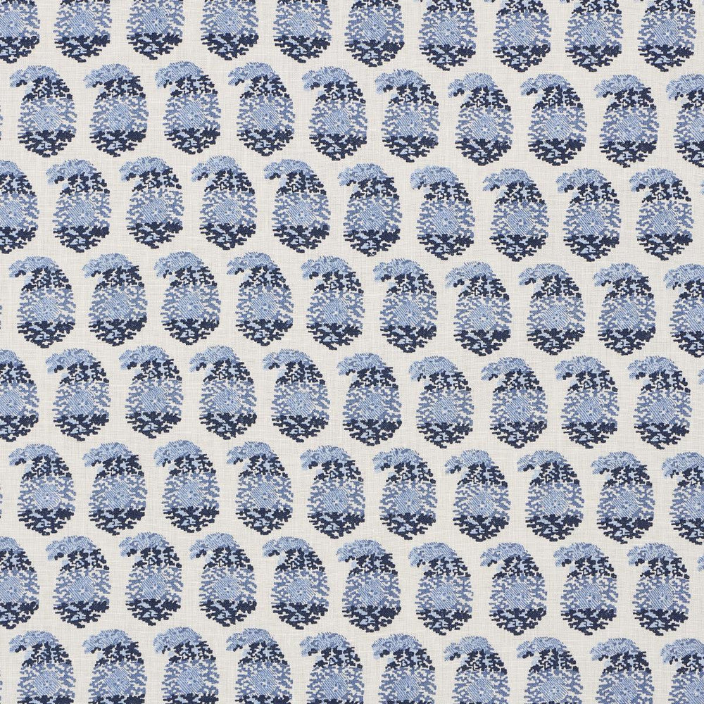Terry Blue & Navy 182060 by Schumacher Designer Fabric Rita Konig 54.0" - Swanky Fabrics -