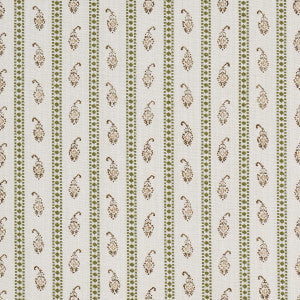 Eddie Woven Hand Block Print Green 182021 by Schumacher Designer Fabric