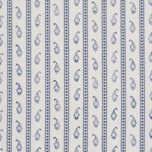 Eddie Woven Hand Block Print Blue 182020 by Schumacher Designer Fabric
