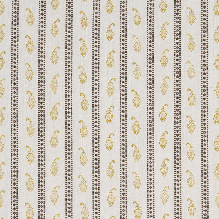 Eddie Woven Hand Block Print Yellow 182022 by Schumacher Designer Fabric Rita Konig 3.62" - Swanky Fabrics -