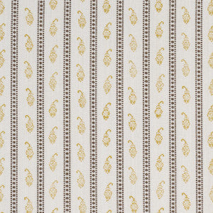 Eddie Woven Hand Block Print Yellow 182022 by Schumacher Designer Fabric
