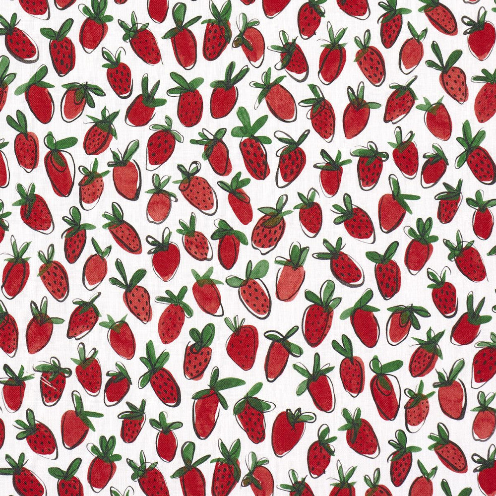 Shortcake Indoor/Outdoor Red 182190 by Schumacher Designer Fabric Studio Bon 10.75" - Swanky Fabrics -