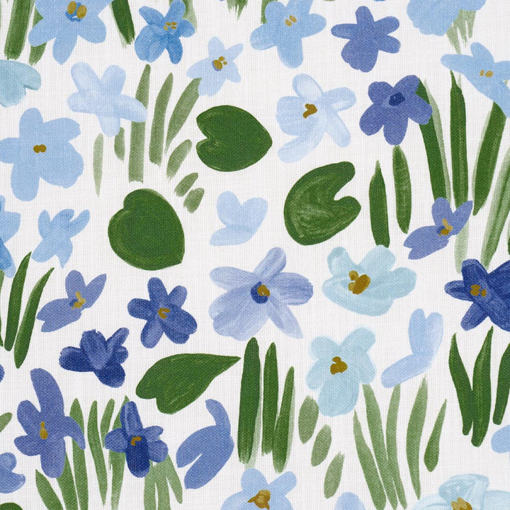 Sweet Violette Indoor/Outdoor Blue 182200 by Schumacher Designer Fabric Studio Bon 27.0" - Swanky Fabrics -