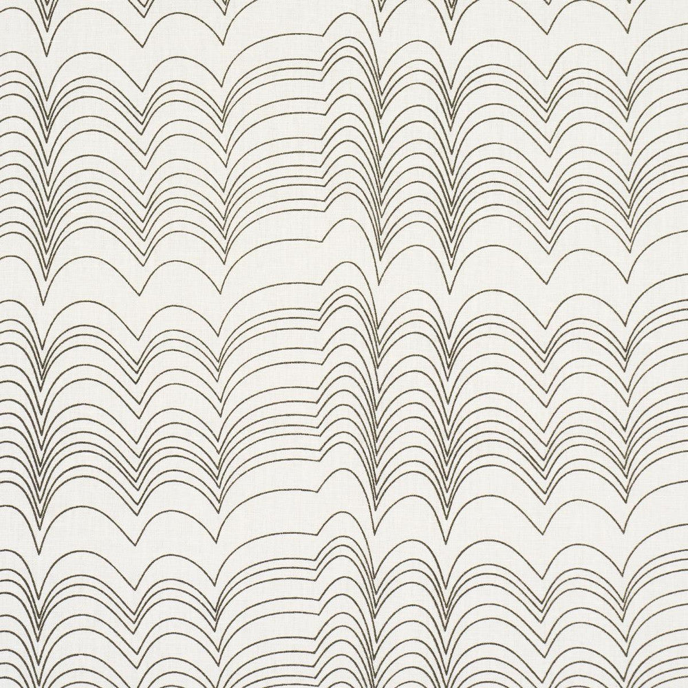 Richter Black 182232 by Schumacher Designer Fabric Studio Bon 10.88" - Swanky Fabrics -