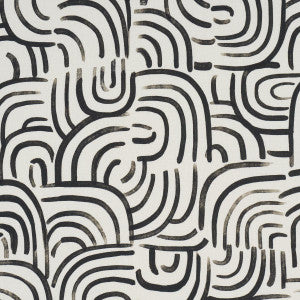 New Beat Carbon 182362 by Schumacher Designer Fabric