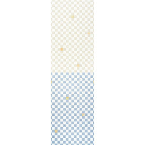 Gambit Panel Sand & Soft Blue 5014264 by Schumacher Designer Wallpaper