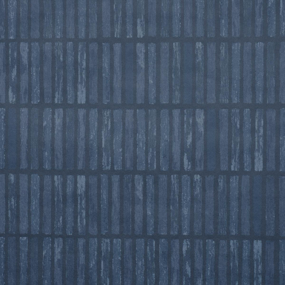 Wabi-Sabi Dark Blue 5014592 by Schumacher Designer Wallpaper Backdrop 27.0" - Swanky Fabrics -