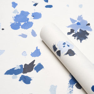 Fairfarren Clean Blue 5014884 by Schumacher Designer Wallpaper