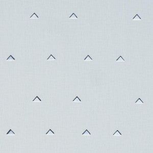 Overlapping Triangles Navy And White On Sky 74022 by Schumacher Designer Fabric