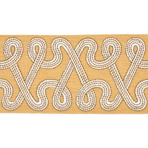 Freeform Embroidered Tape Maize 76735 by Schumacher Designer Trim