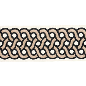 Mandeville Tape Almond 77155 by Schumacher Designer Trim