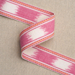Banyan Tape Narrow Pink 83245 by Schumacher Designer Trim