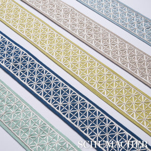 Directoire Tape Narrow Teal 83852 by Schumacher Designer Trim