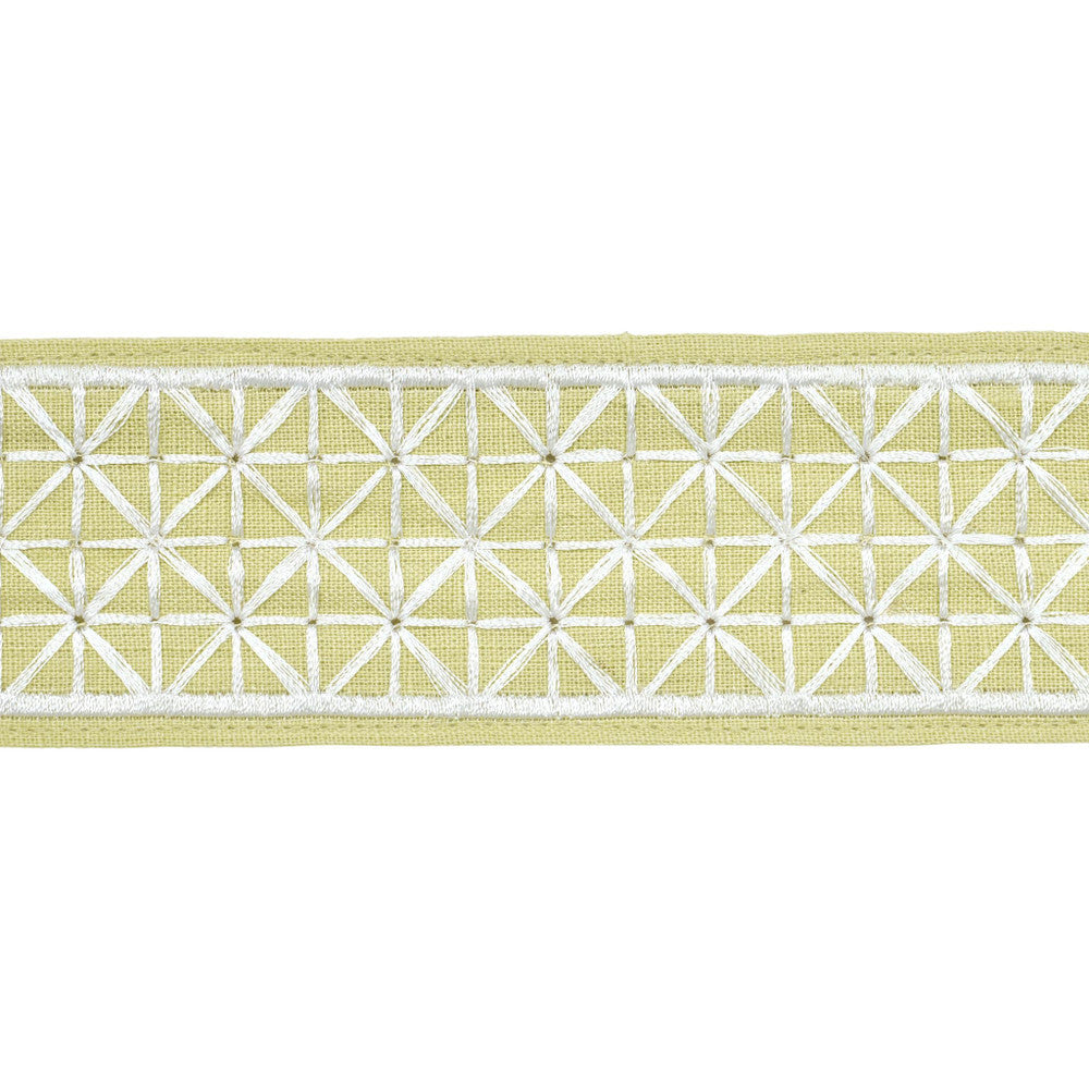 Directoire Tape Narrow Citron 83853 by Schumacher Designer Trim Perennial Favorite Trims - Swanky Fabrics -