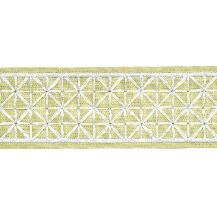 Directoire Tape Narrow Citron 83853 by Schumacher Designer Trim Perennial Favorite Trims - Swanky Fabrics -
