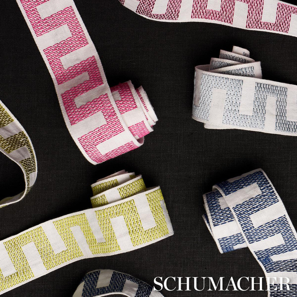 Matrix Tape Narrow Sky 83920 by Schumacher Designer Trim Perennial Favorite Trims - Swanky Fabrics -