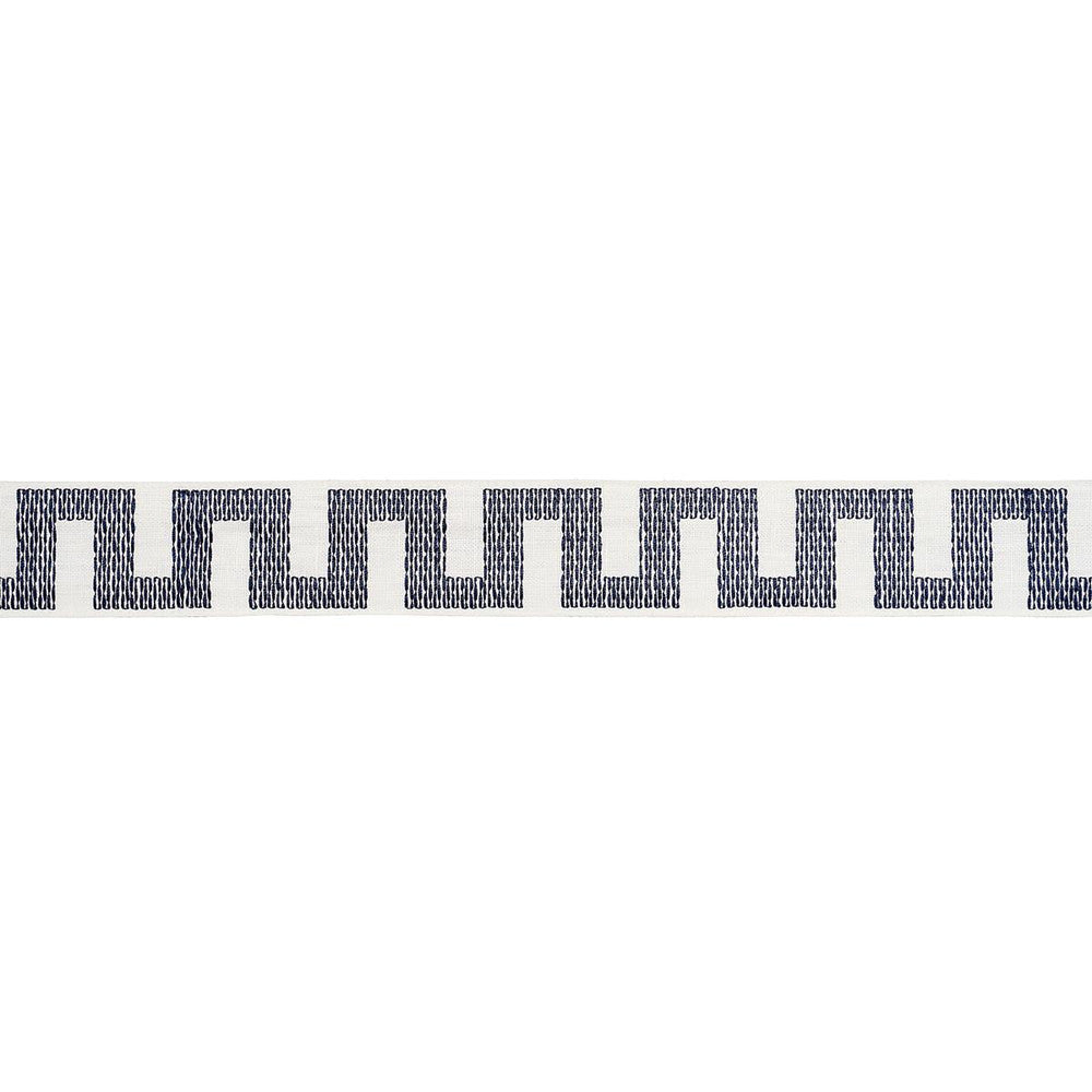 Matrix Tape Narrow Blue 83922 by Schumacher Designer Trim Perennial Favorite Trims - Swanky Fabrics -