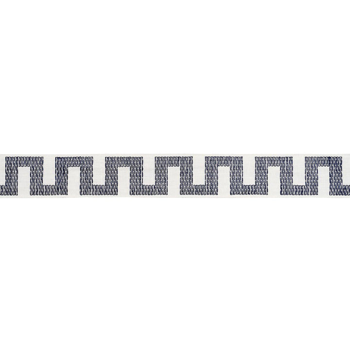Matrix Tape Narrow Blue 83922 by Schumacher Designer Trim Perennial Favorite Trims - Swanky Fabrics -