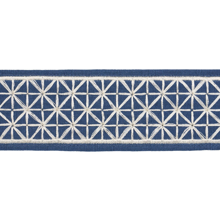 Directoire Tape Narrow Bleu Marine 83854 by Schumacher Designer Trim Perennial Favorite Trims - Swanky Fabrics -