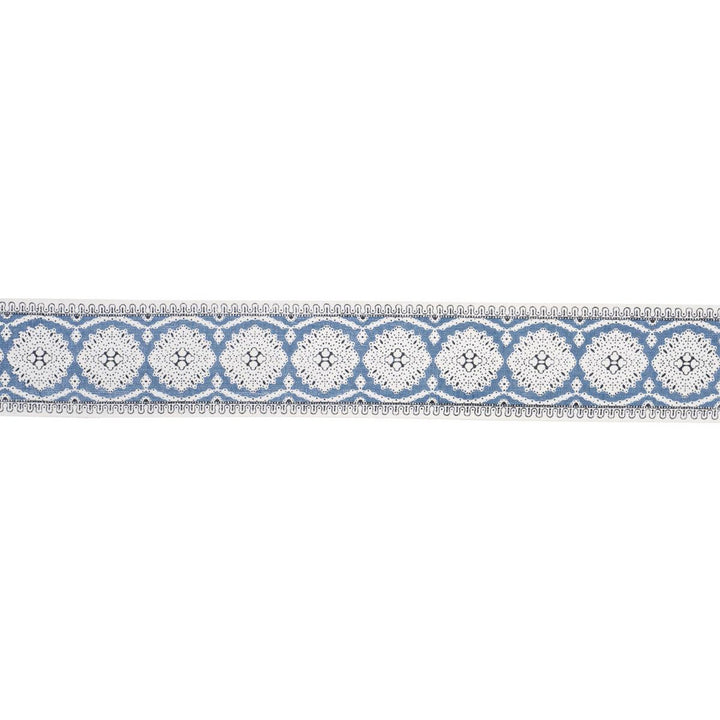 Maximilian Tape Blue 84330 by Schumacher Designer Trim Rita Konig - Swanky Fabrics -