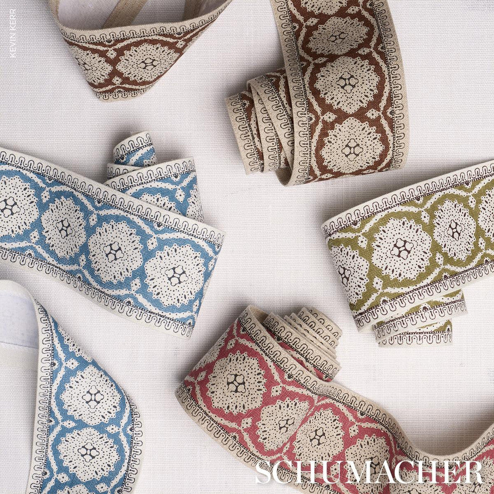 Maximilian Tape Green 84332 by Schumacher Designer Trim Rita Konig - Swanky Fabrics -