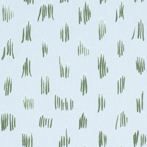 Meadow Button Hand Embroidery Blue 84392 by Schumacher Designer Fabric