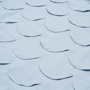 Prep School Hand Pieced Scallop Blue 84401 by Schumacher Designer Fabric