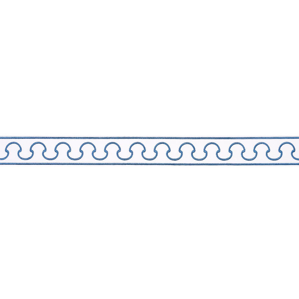 Grenelle Marine 84562 by Schumacher Designer Trim Paloma Contreras Trims 2.5" - Swanky Fabrics -