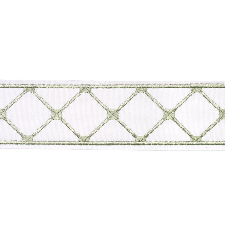 Parisian Bamboo Celadon 84601 by Schumacher Designer Trim Paloma Contreras Trims 2.5" - Swanky Fabrics -