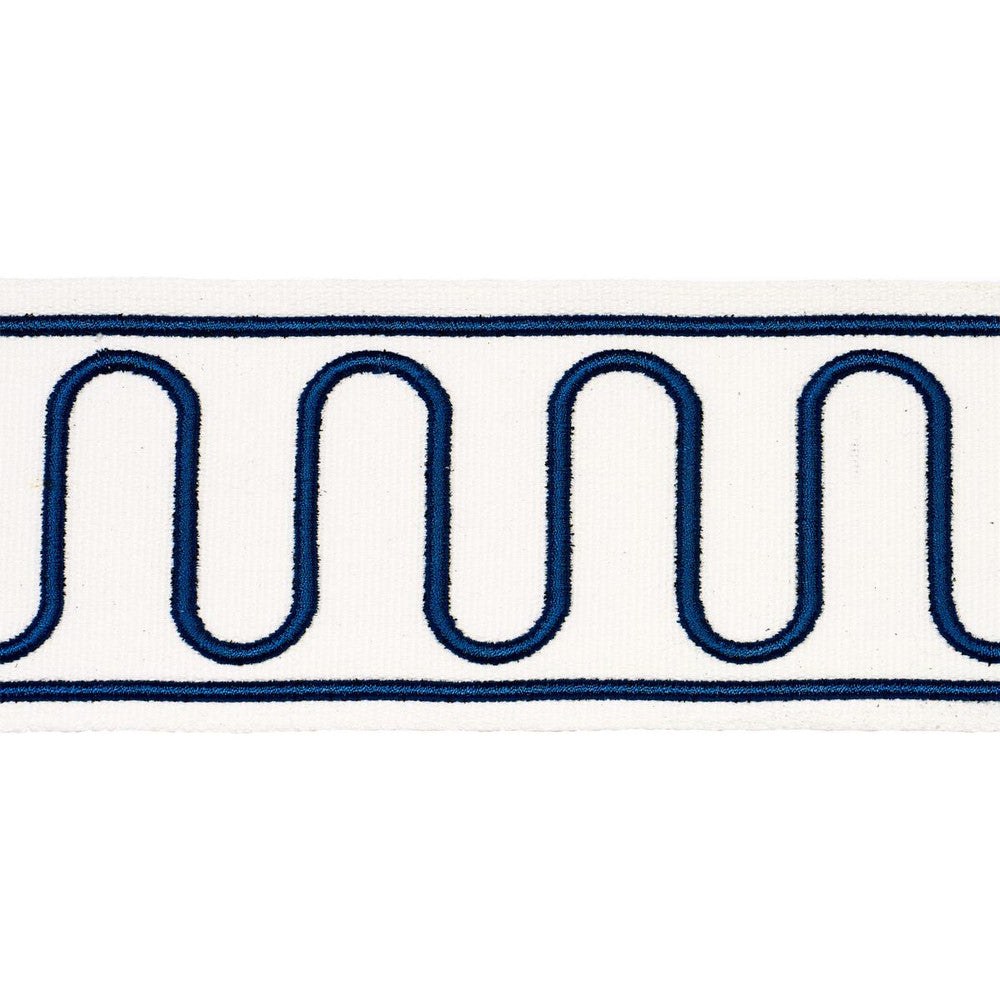 Royere Scroll Marine 84620 by Schumacher Designer Trim Paloma Contreras Trims 3.0" - Swanky Fabrics -
