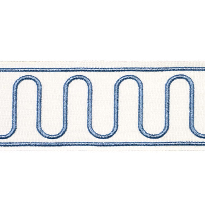 Royere Scroll Porcelain 84621 by Schumacher Designer Trim Paloma Contreras Trims 3.0" - Swanky Fabrics -