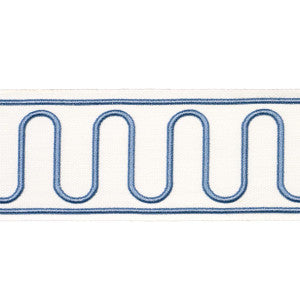 Royere Scroll Porcelain 84621 by Schumacher Designer Trim