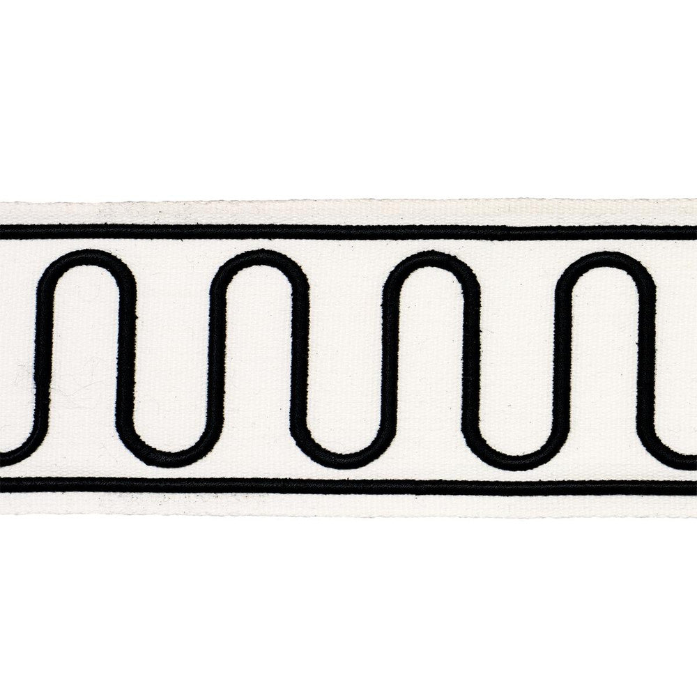 Royere Scroll Black 84624 by Schumacher Designer Trim Paloma Contreras Trims 3.0" - Swanky Fabrics -