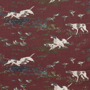 Pointers Burgundy 175165 by Schumacher Designer Fabric