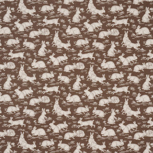 Cottontails Chestnut 182241 by Schumacher Designer Fabric