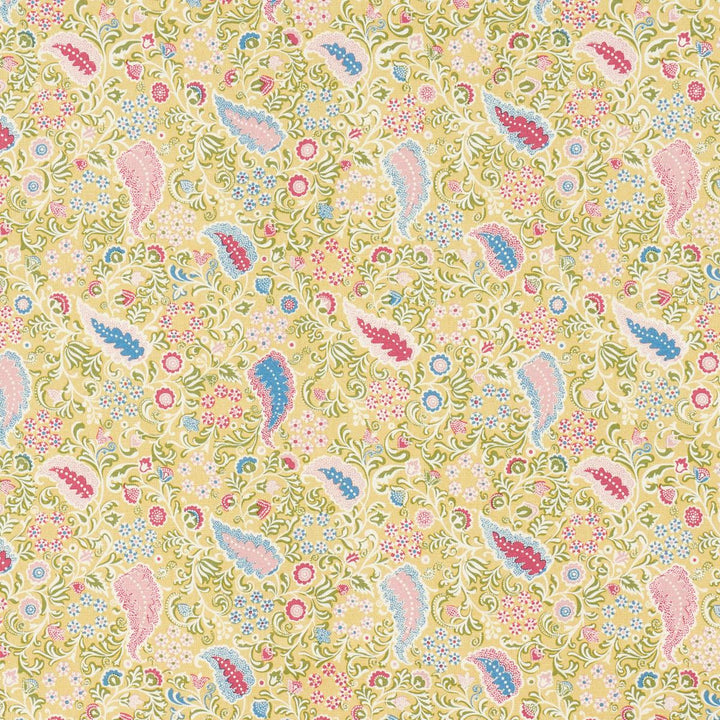Peggy Paisley Lemonade 182431 by Schumacher Designer Fabric Ashbury 54.0" - Swanky Fabrics -
