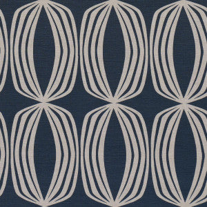 Fontana Hand Print Indigo 182322 by Schumacher Designer Fabric
