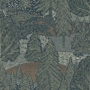 Northern Forest Spruce 4701 by Schumacher Designer Wallpaper