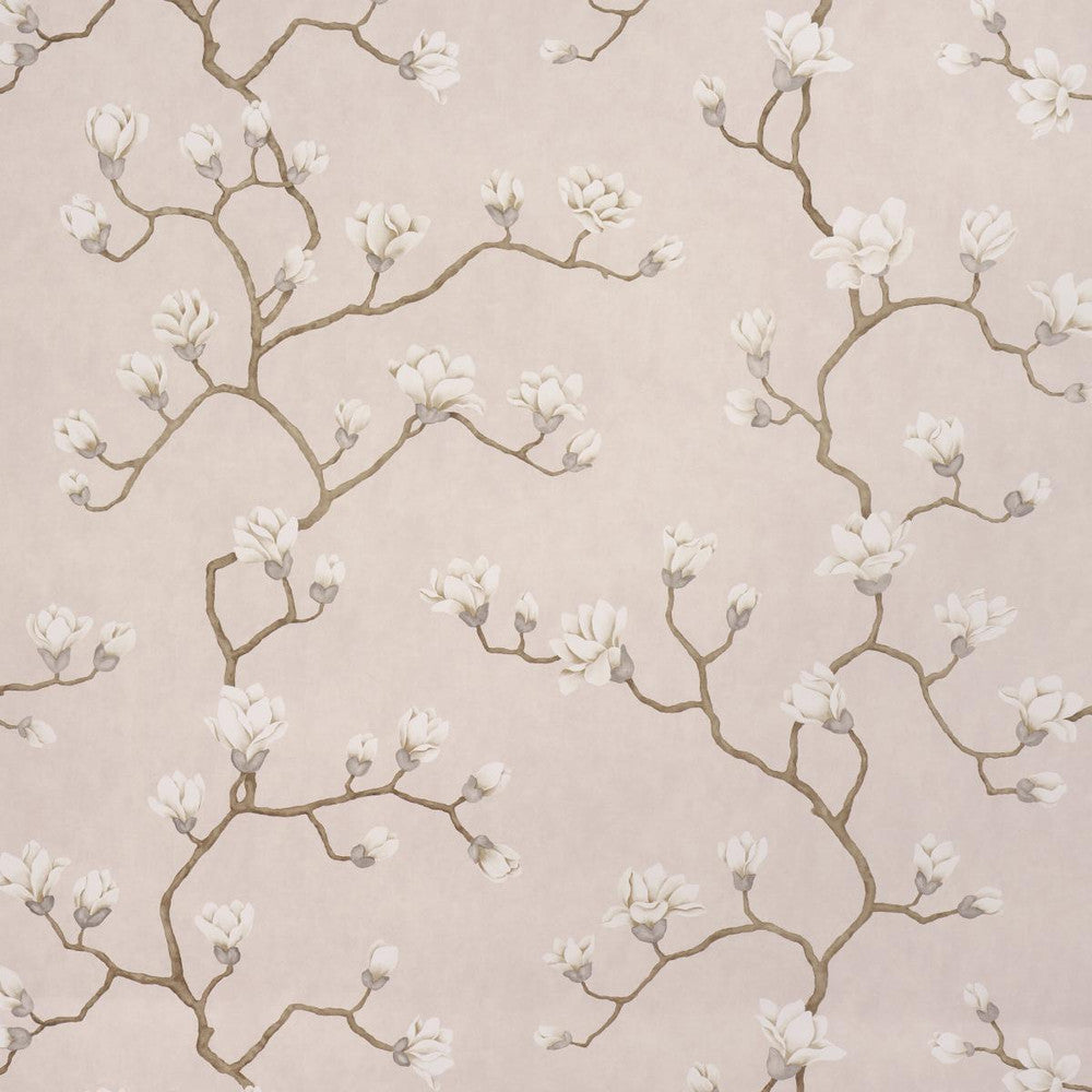 Magnolia Tree Dusty Blush 5016933 by Schumacher Designer Wallpaper Botanical Garden 54.0" - Swanky Fabrics -