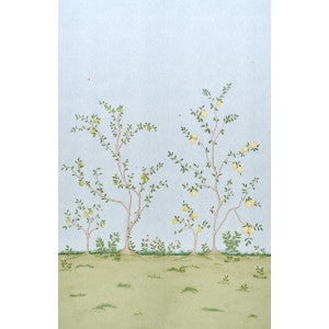 Citrus Blossom 2 Sky 5017162 by Schumacher Designer Wallpaper