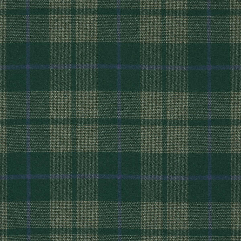 Montana Wool Plaid Hunter 66666 by Schumacher Designer Fabric A Country Life 9.62" - Swanky Fabrics -