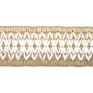 Raphiinae Tape Natural 83550 by Schumacher Designer Trim