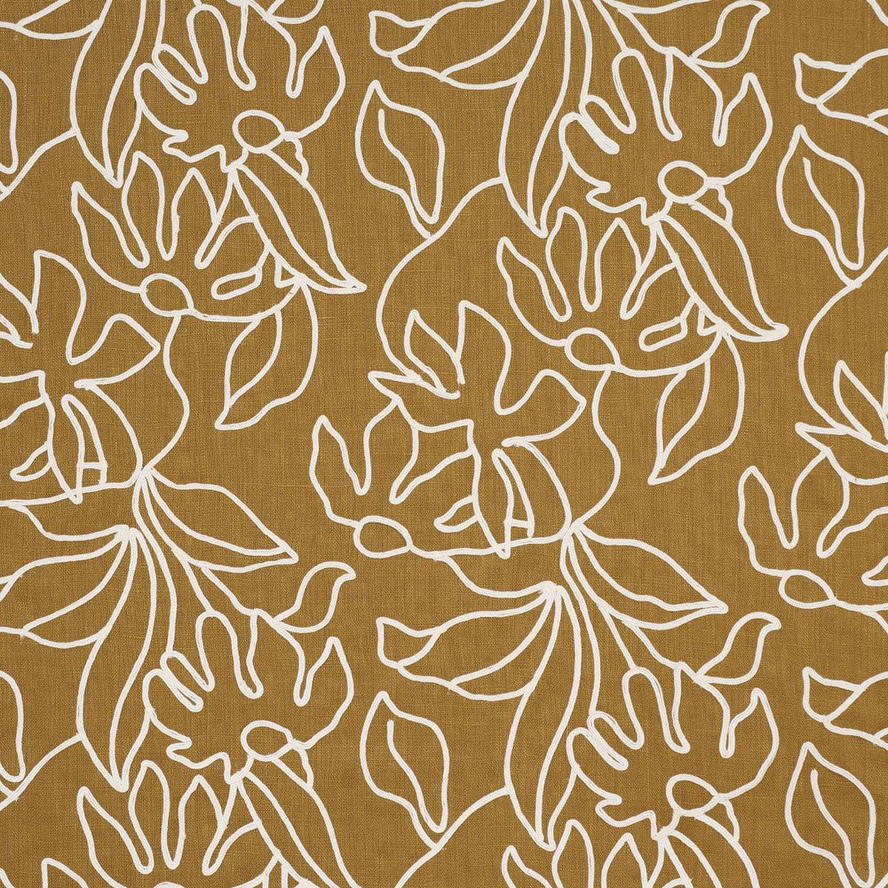 Lola Embroidery Saffron 84411 by Schumacher Designer Fabric Mesa 16.88" - Swanky Fabrics -
