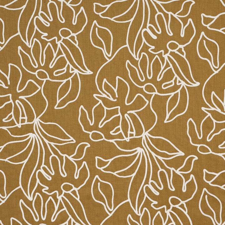 Lola Embroidery Saffron 84411 by Schumacher Designer Fabric Mesa 16.88" - Swanky Fabrics -