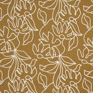Lola Embroidery Saffron 84411 by Schumacher Designer Fabric