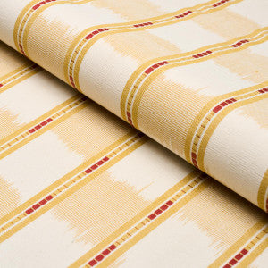 Faye Ikat Ochre 84710 by Schumacher Designer Fabric