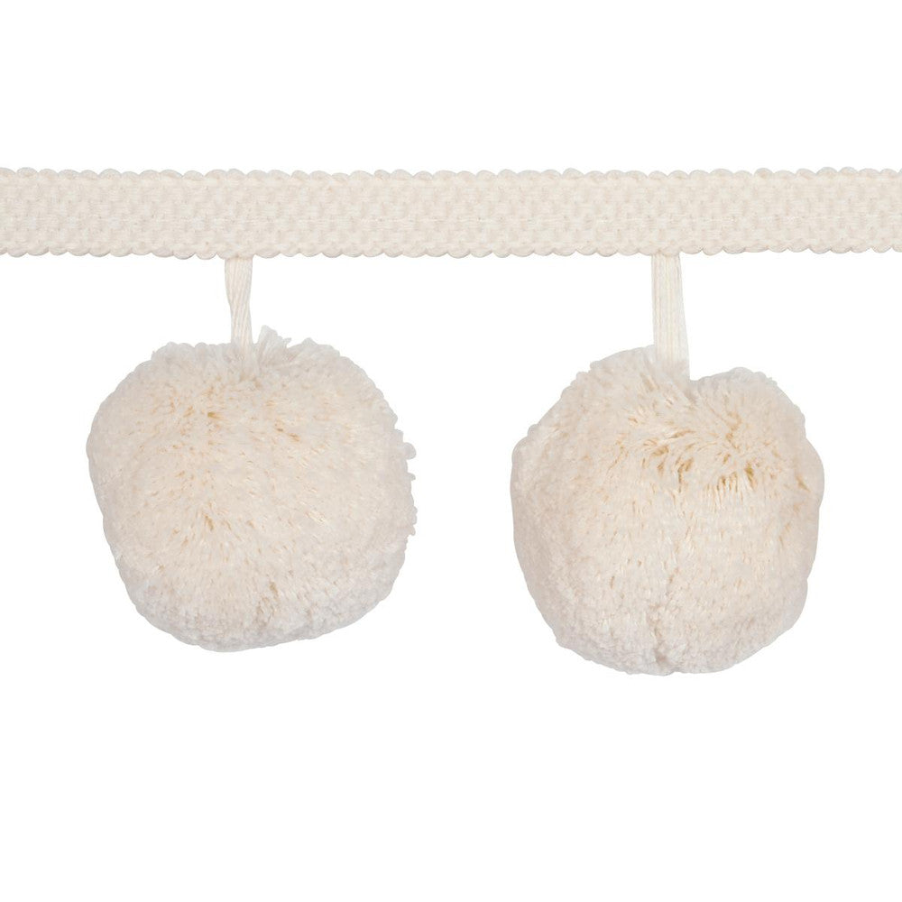 Pom Pom Ivory 84770 by Schumacher Designer Trim Ashbury - Swanky Fabrics -